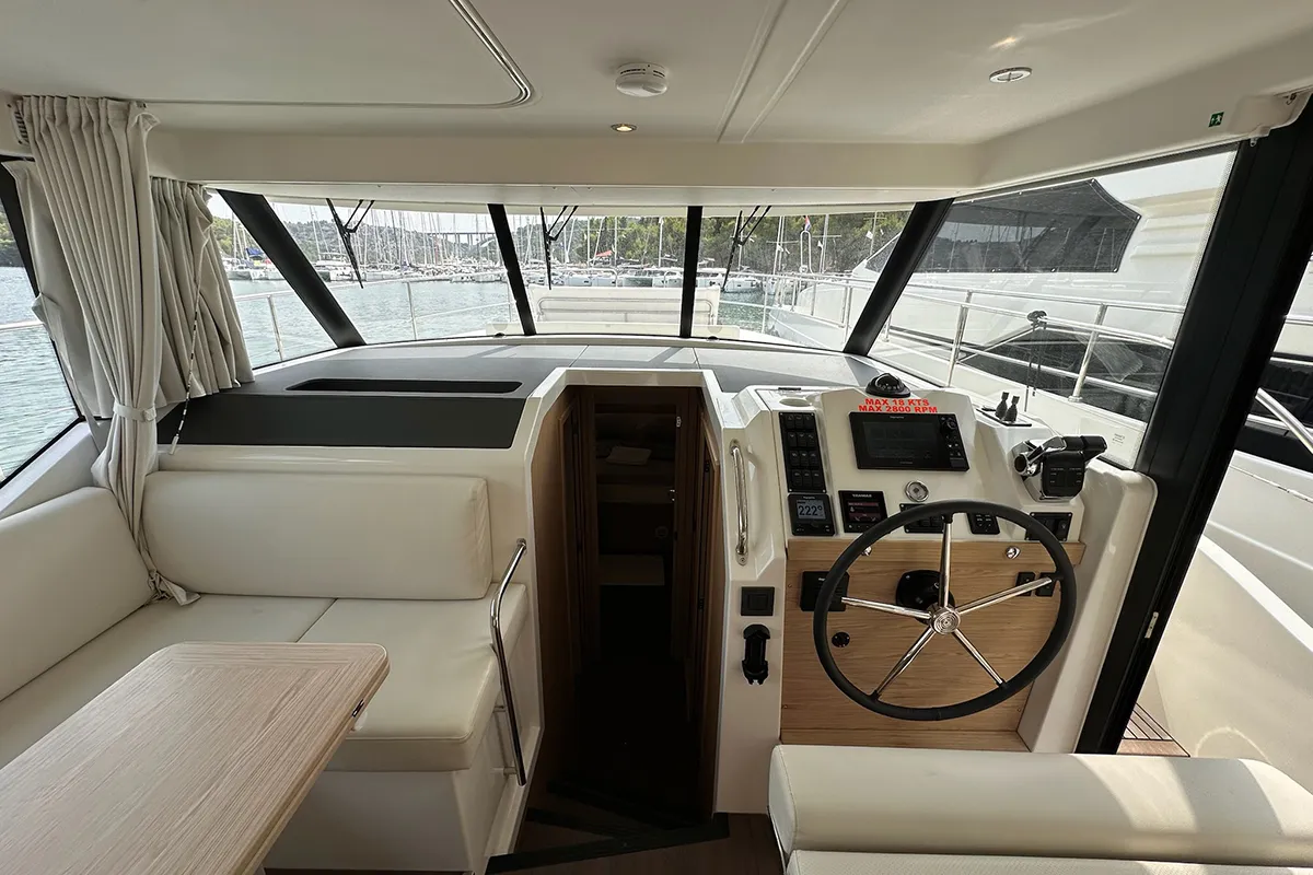 Salon of Moritz, a Beneteau Swift Trawler 41 Fly motor yacht at Biograd na Moru, Croatia
