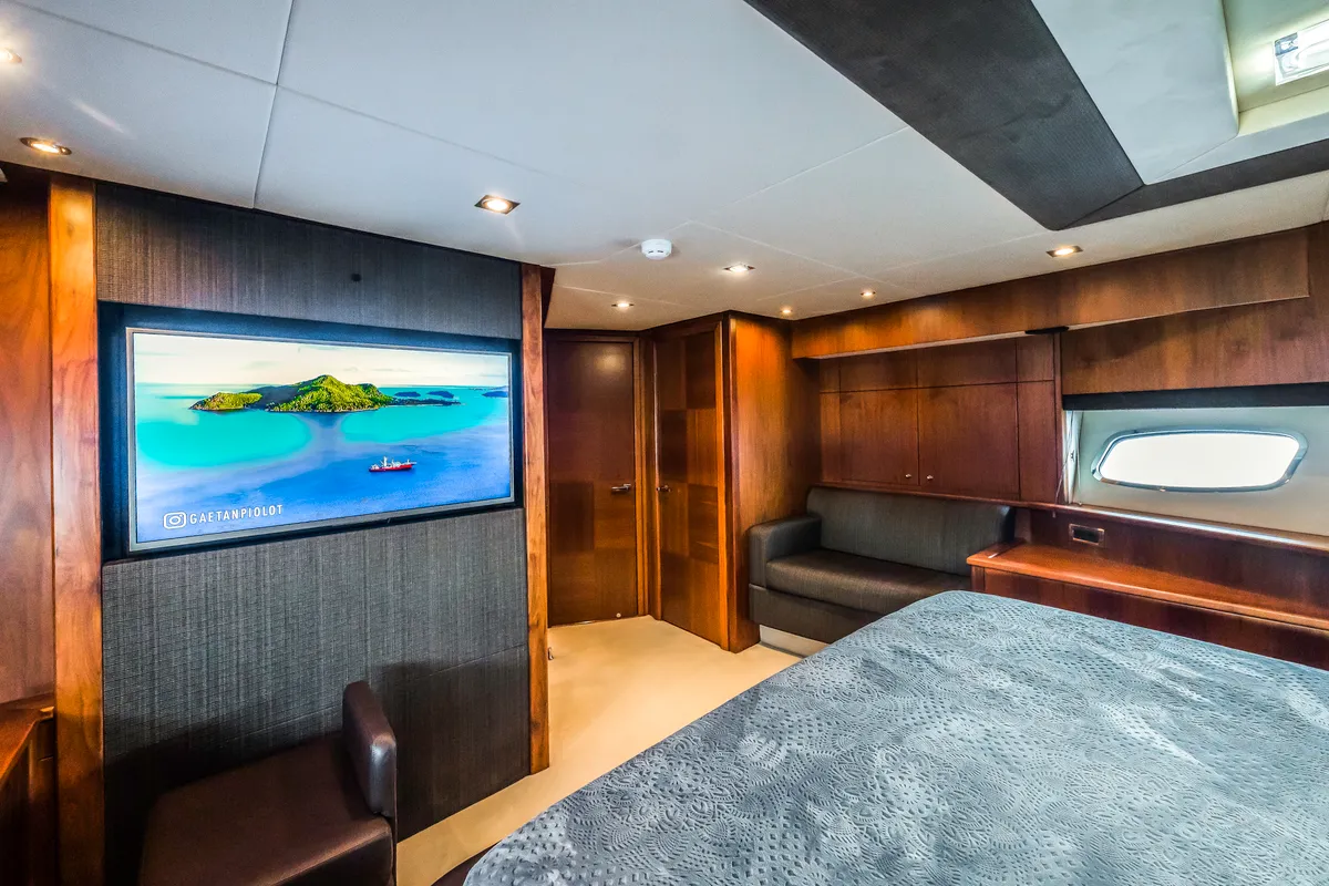 Cabin on The Best Way, a Sunseeker Yacht 86 motor yacht at Dubrovnik, Croatia