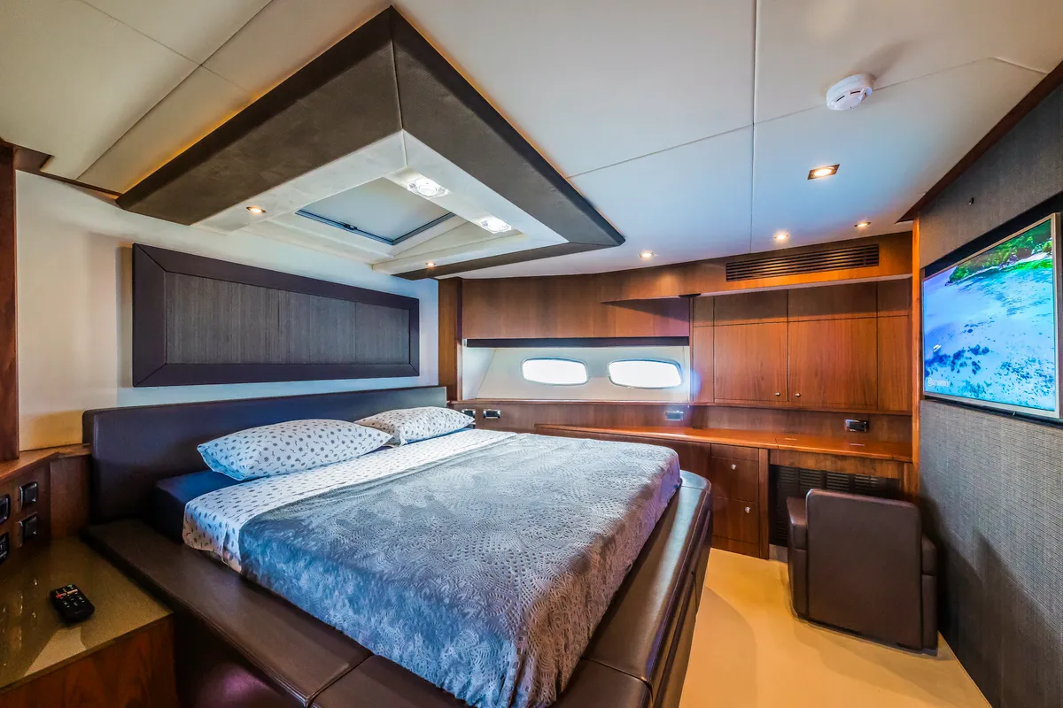 Cabin on The Best Way, a Sunseeker Yacht 86 motor yacht at Dubrovnik, Croatia
