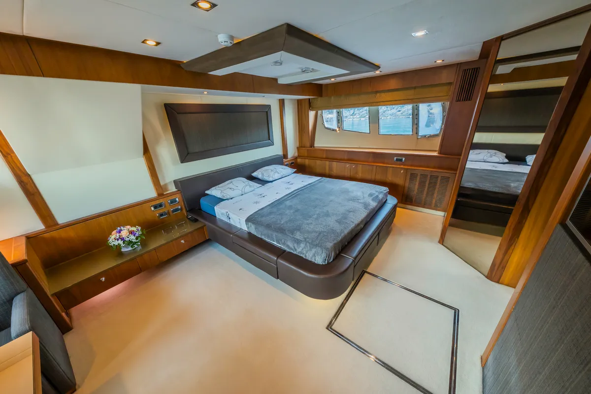 Cabin on The Best Way, a Sunseeker Yacht 86 motor yacht at Dubrovnik, Croatia