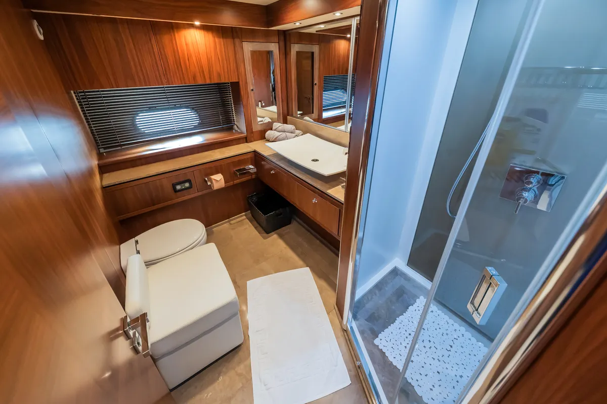 Head on The Best Way, a Sunseeker Yacht 86 motor yacht at Dubrovnik, Croatia