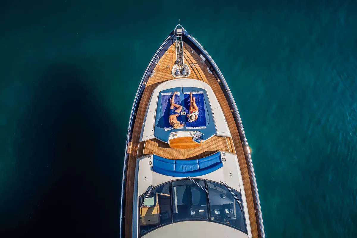 Exterior view of The Best Way, a Sunseeker Yacht 86 motor yacht at Dubrovnik, Croatia