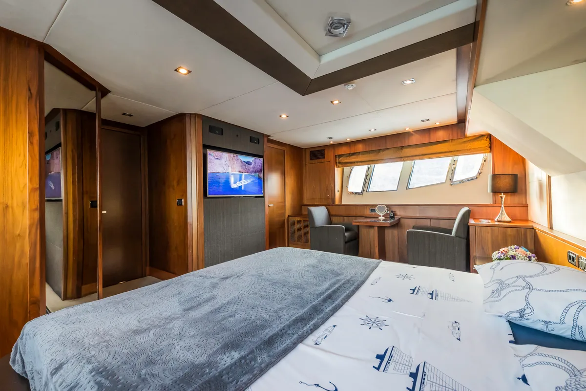 Cabin on The Best Way, a Sunseeker Yacht 86 motor yacht at Dubrovnik, Croatia