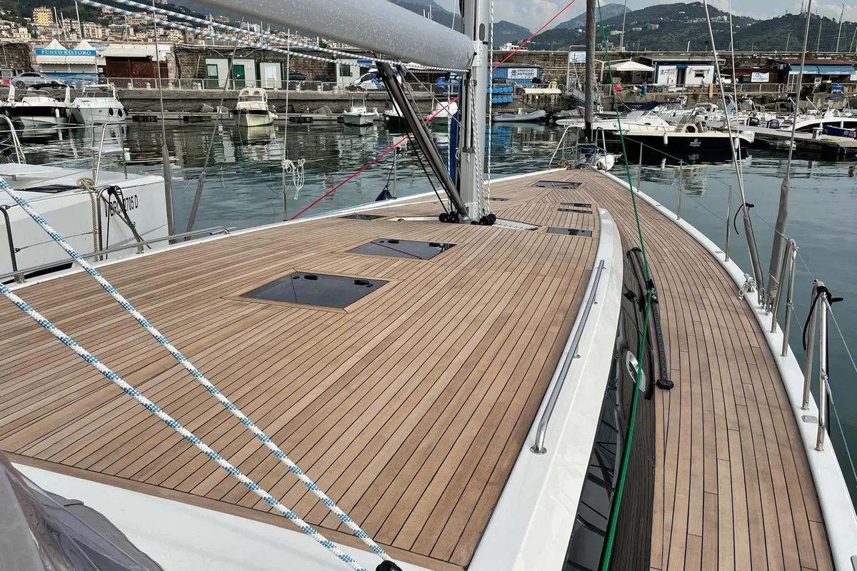 Deck of Six on the Sea, a D&D Kufner 54 Exclusive sailboat at Salerno, Italy