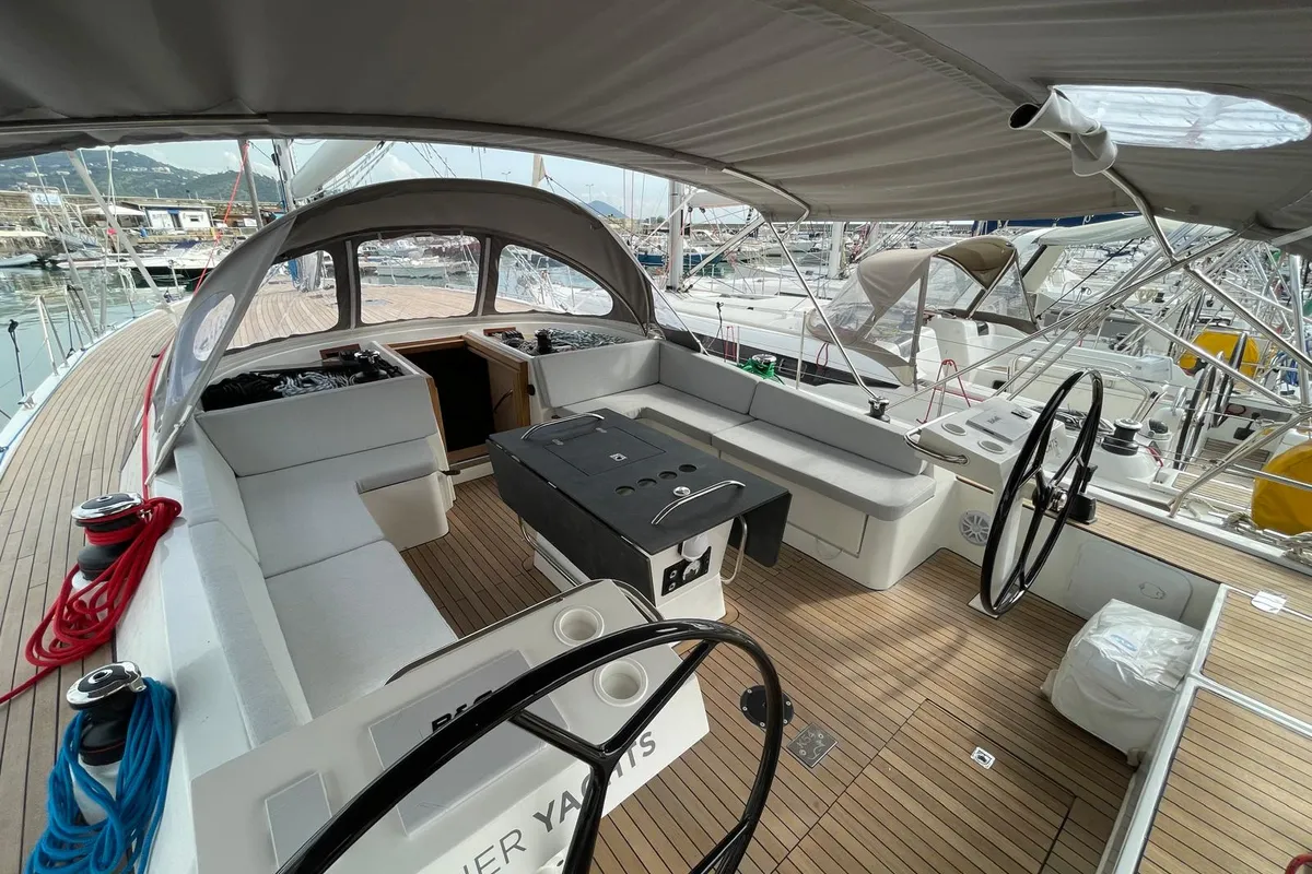 Deck of Six on the Sea, a D&D Kufner 54 Exclusive sailboat at Salerno, Italy