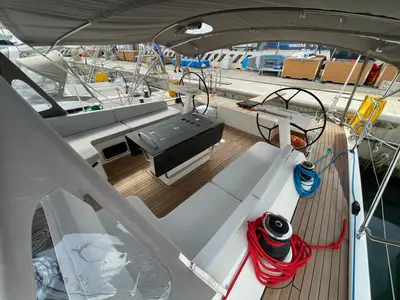 Deck of Six on the Sea, a D&D Kufner 54 Exclusive sailboat at Salerno, Italy