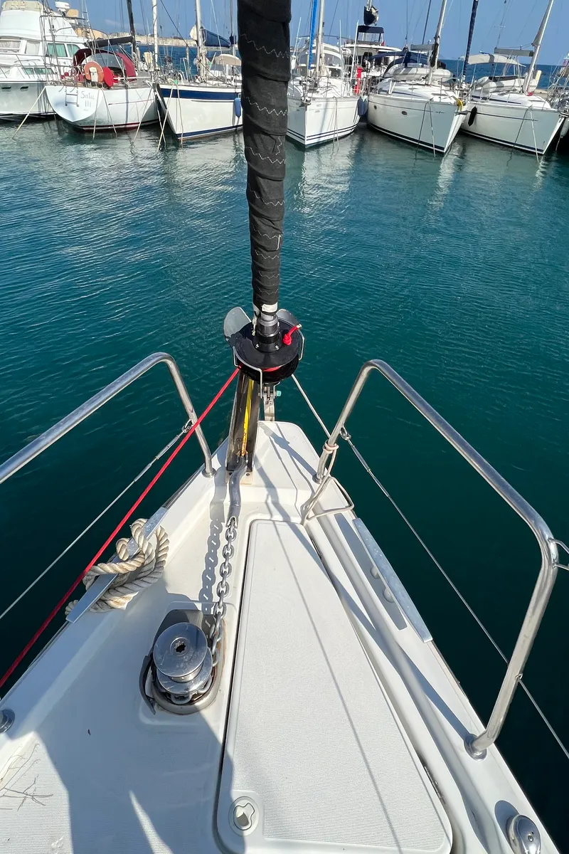 Deck of Ocyrhoe, a Beneteau Oceanis 41.1 sailboat at Municipal Unit of Rhodes, Greece