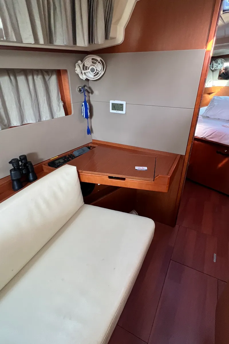 Salon of Ocyrhoe, a Beneteau Oceanis 41.1 sailboat at Municipal Unit of Rhodes, Greece