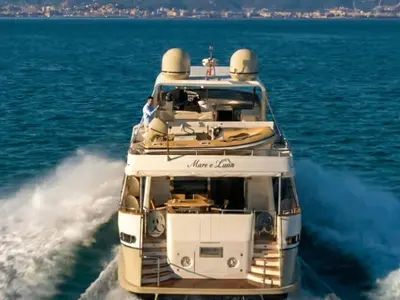 Mare & Luna, a Falcon 80 Fly motor yacht at Salerno, Italy