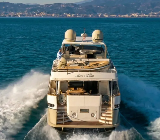 Mare & Luna, a Falcon 80 Fly motor yacht at Salerno, Italy