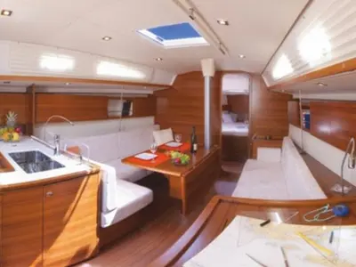 Salon of RED SCORPION, a AD Boats Salona 41 sailboat at Marmaris, Turkey