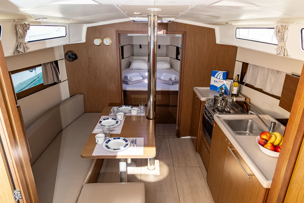 Cabin on The Boss, a Beneteau Oceanis 38.1 sailboat at Municipal Unit of Palairos, Greece
