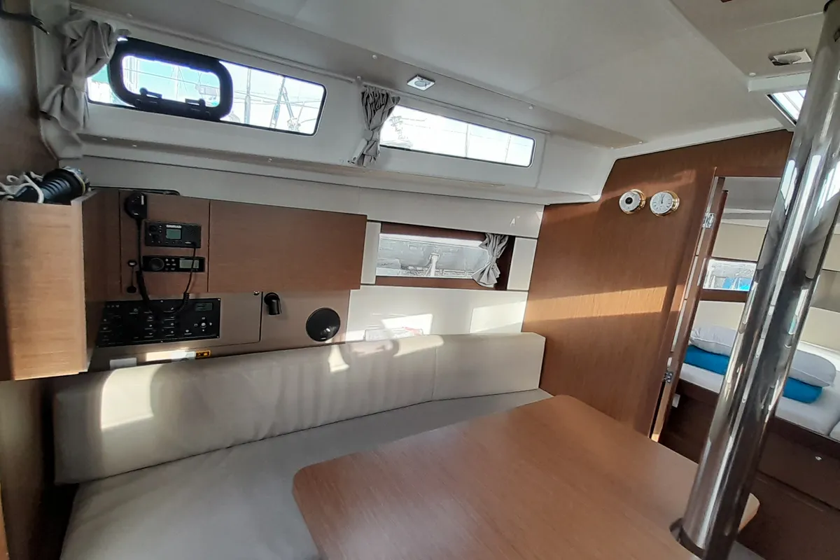 Salon of The Boss, a Beneteau Oceanis 38.1 sailboat at Municipal Unit of Palairos, Greece