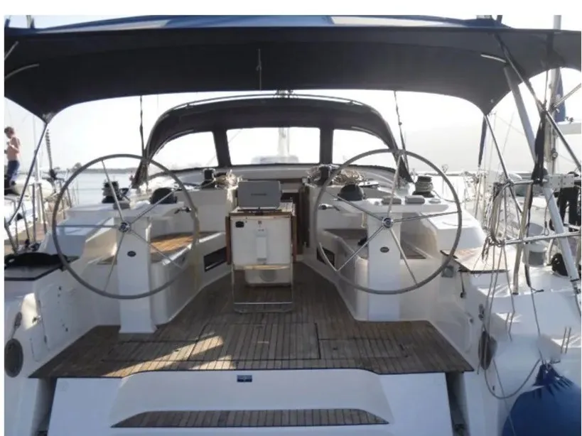 Juniper, a Bavaria Cruiser 50 sailboat at Municipal Unit of Lefkada, Greece