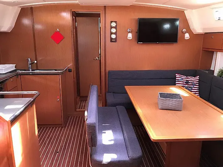 Juniper, a Bavaria Cruiser 50 sailboat at Municipal Unit of Lefkada, Greece