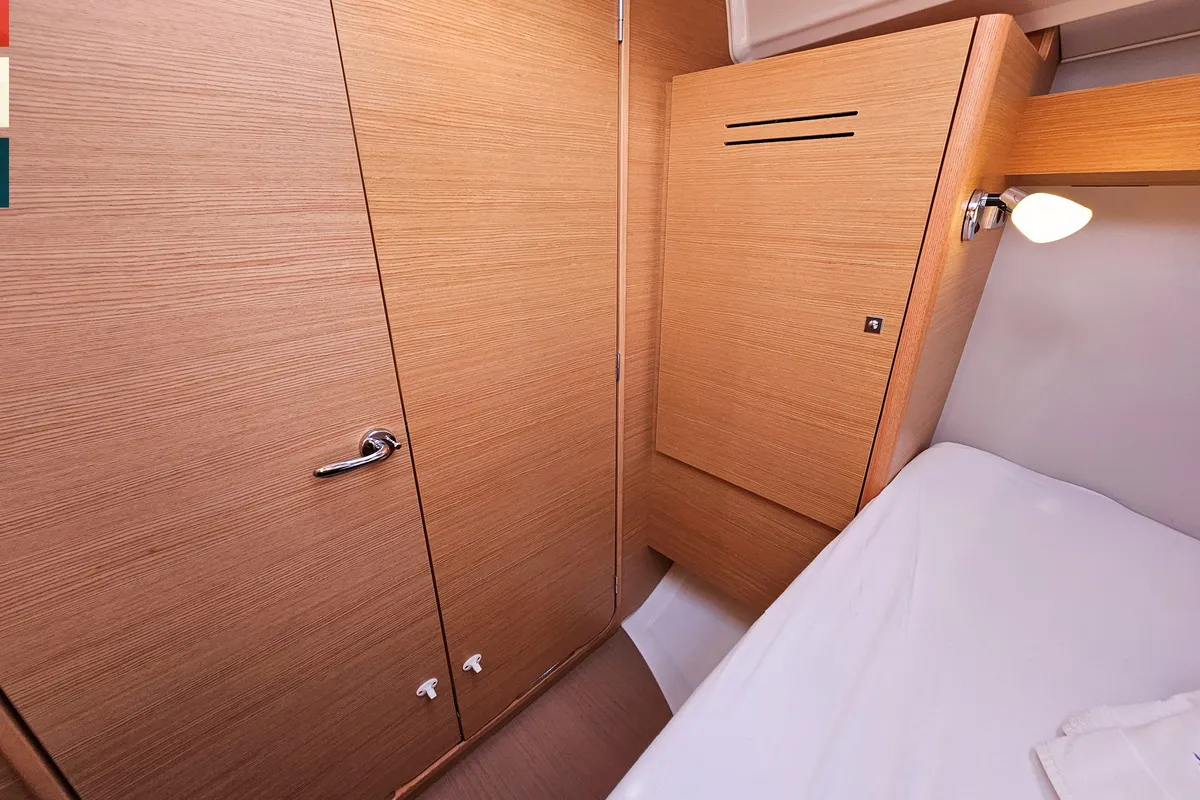 Cabin on Lola, a Dufour 360 GL sailboat at Rogoznica, Croatia