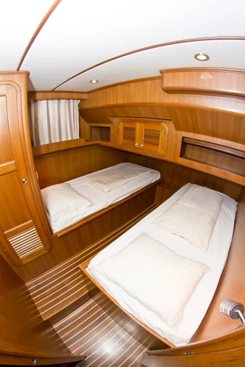 Cabin on Anna Sophie, a Adagio Europa 51.5 motorboat at Primošten, Croatia