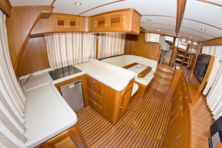 Galley of Anna Sophie, a Adagio Europa 51.5 motorboat at Primošten, Croatia