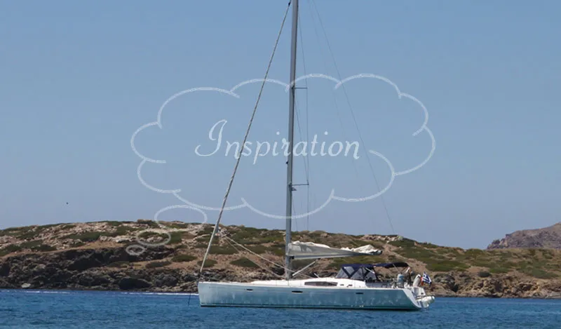 Cockpit of Inspiration, a Beneteau Oceanis 54 sailboat at Athens, Greece