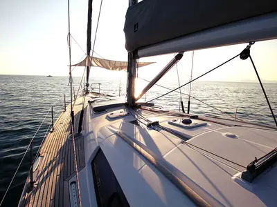 Salon of Inspiration, a Beneteau Oceanis 54 sailboat at Athens, Greece