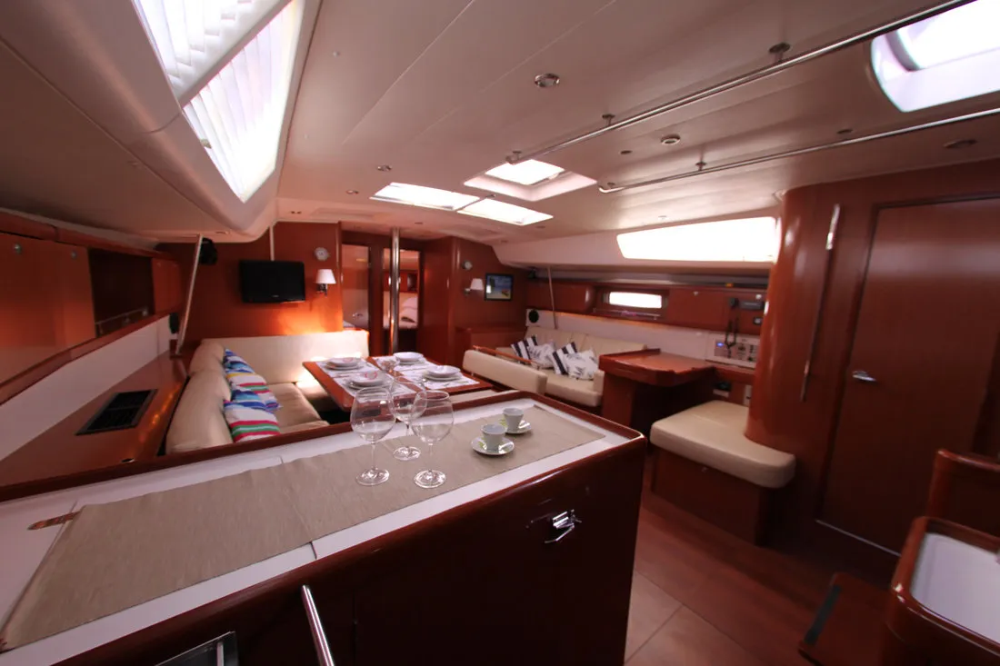 Salon of Inspiration, a Beneteau Oceanis 54 sailboat at Athens, Greece