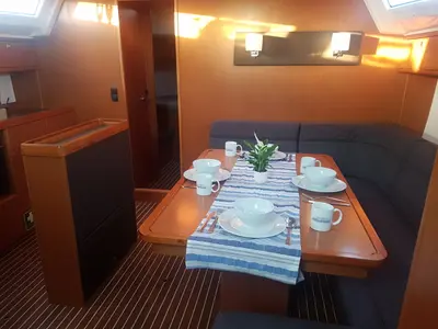 Salon of Diana, a Bavaria Cruiser 46 sailboat at Punat, Croatia