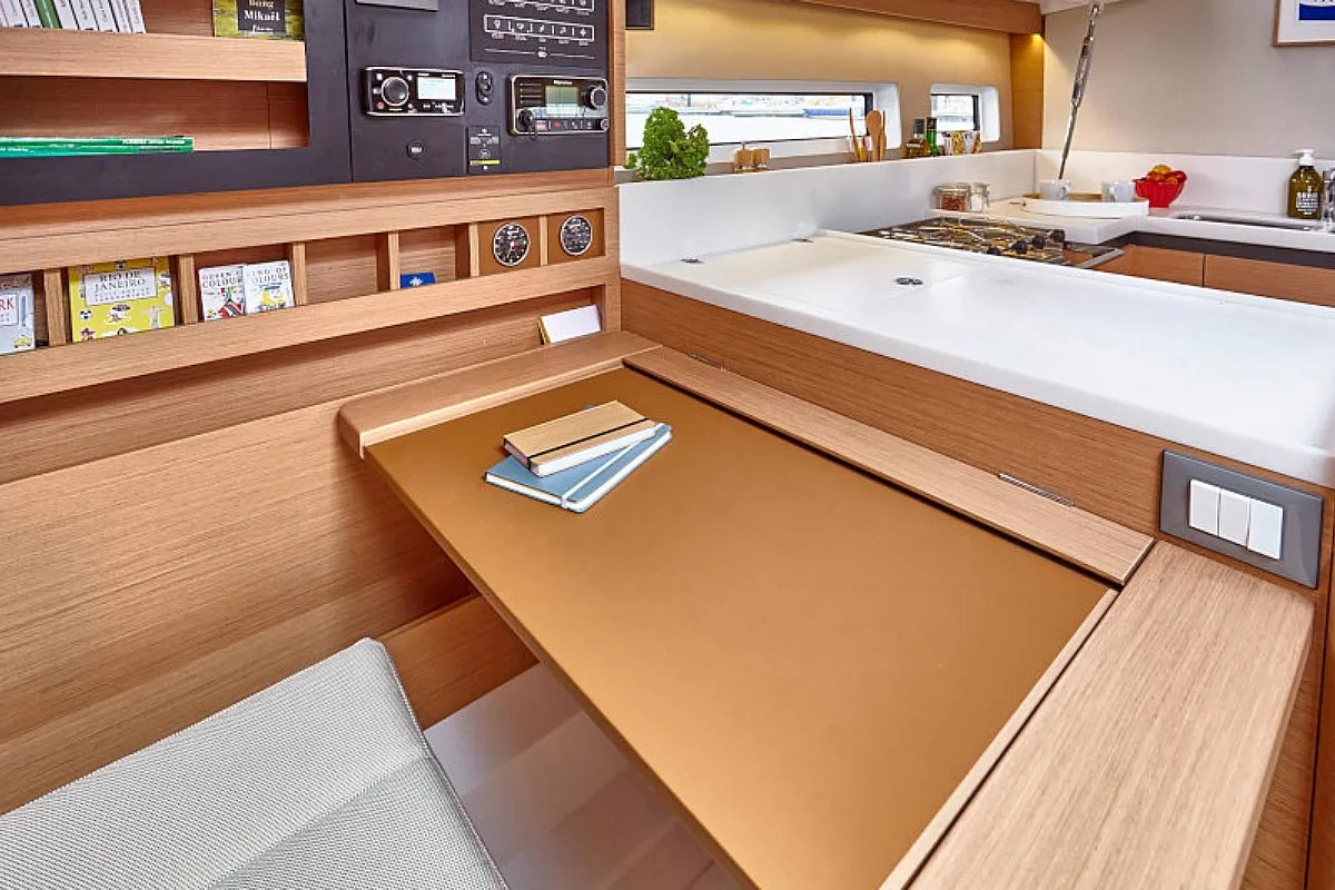 Navillera, a Jeanneau Sun Odyssey 440 sailboat at Skiathos, Greece