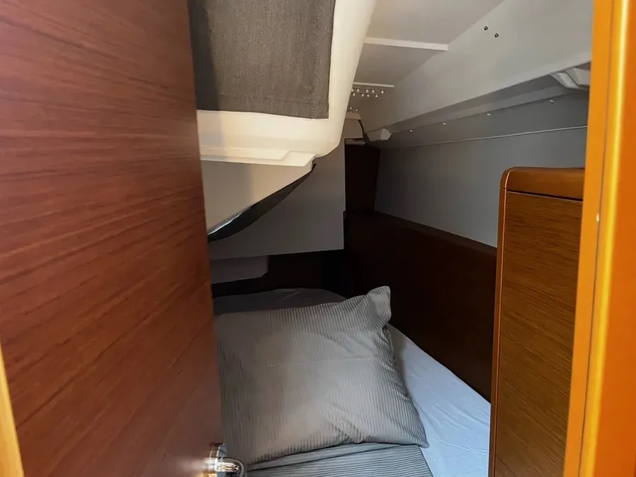 Cabin on Reina De Oros, a Jeanneau Sun Odyssey 349 sailboat at Grad Pula, Croatia