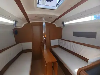 Salon of Reina De Oros, a Jeanneau Sun Odyssey 349 sailboat at Grad Pula, Croatia