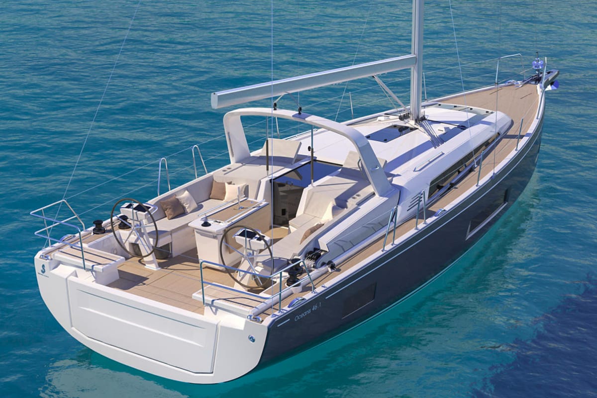 SALTY DUCK, a Beneteau Oceanis 46.1 sailboat at Marmaris, Turkey