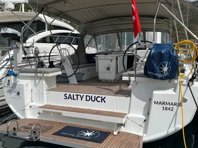 SALTY DUCK, a Beneteau Oceanis 46.1 sailboat at Marmaris, Turkey