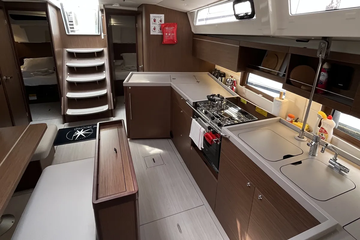 SALTY DUCK, a Beneteau Oceanis 46.1 sailboat at Marmaris, Turkey