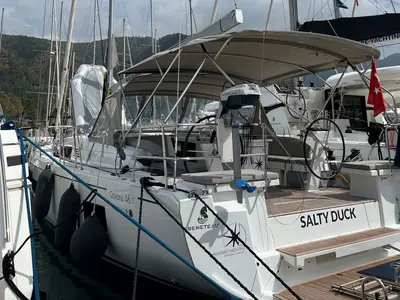 SALTY DUCK, a Beneteau Oceanis 46.1 sailboat at Marmaris, Turkey