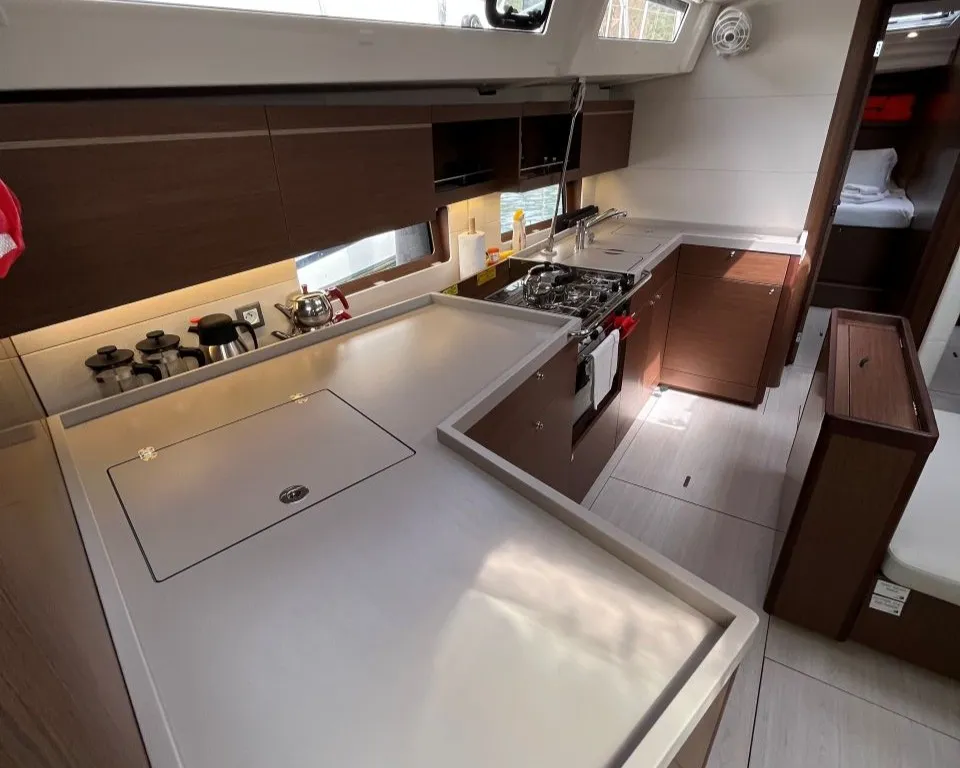 SALTY DUCK, a Beneteau Oceanis 46.1 sailboat at Marmaris, Turkey