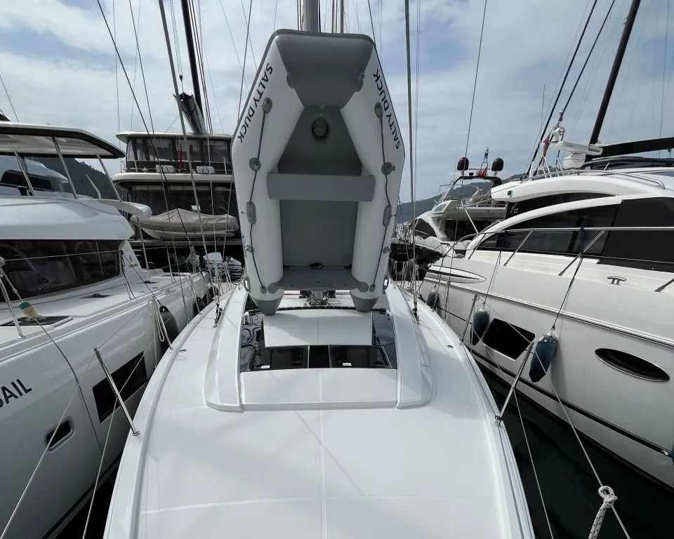 SALTY DUCK, a Beneteau Oceanis 46.1 sailboat at Marmaris, Turkey