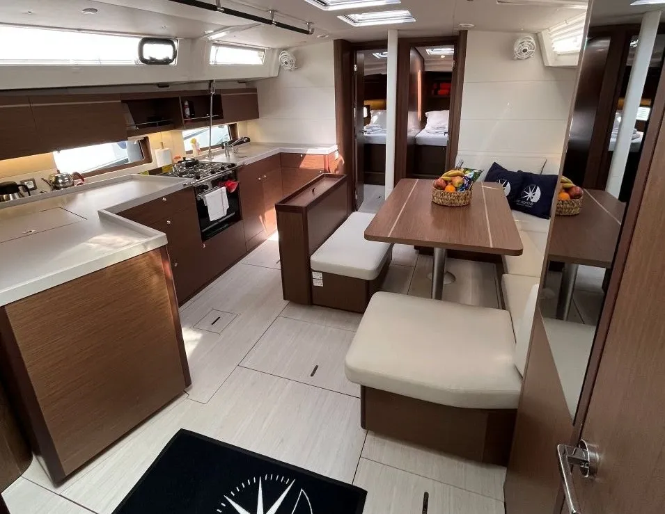 SALTY DUCK, a Beneteau Oceanis 46.1 sailboat at Marmaris, Turkey