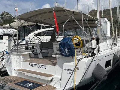 SALTY DUCK, a Beneteau Oceanis 46.1 sailboat at Marmaris, Turkey