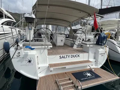 SALTY DUCK, a Beneteau Oceanis 46.1 sailboat at Marmaris, Turkey