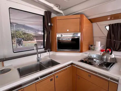 Galley of Mirada, a Fountaine Pajot Lipari 41 catamaran at Fethiye, Turkey