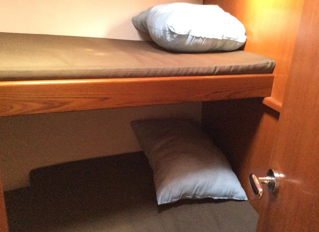Cabin on Fantasea, a Beneteau Oceanis 43 sailboat at Athens, Greece
