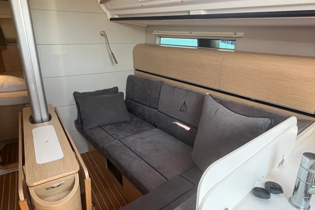 Salon of Forest Gump, a Dehler 38 sailboat at Punat, Croatia