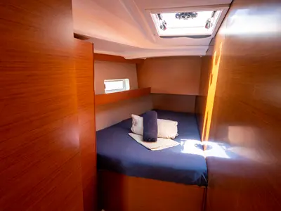 Cabin on Jeanneau Sun Odyssey 490, a sailboat at es Jonquet, Spain