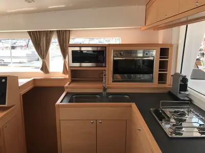 Galley of Tulip, a Lagoon 400 S2 catamaran at Lavreotiki Municipal Unit, Greece