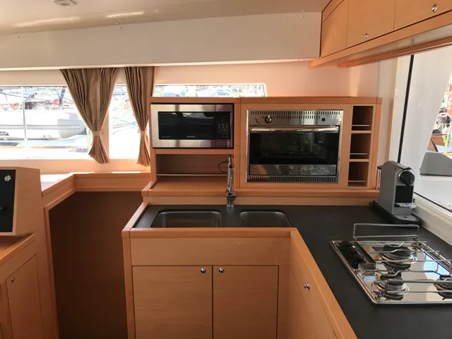 Galley of Tulip, a Lagoon 400 S2 catamaran at Lavreotiki Municipal Unit, Greece