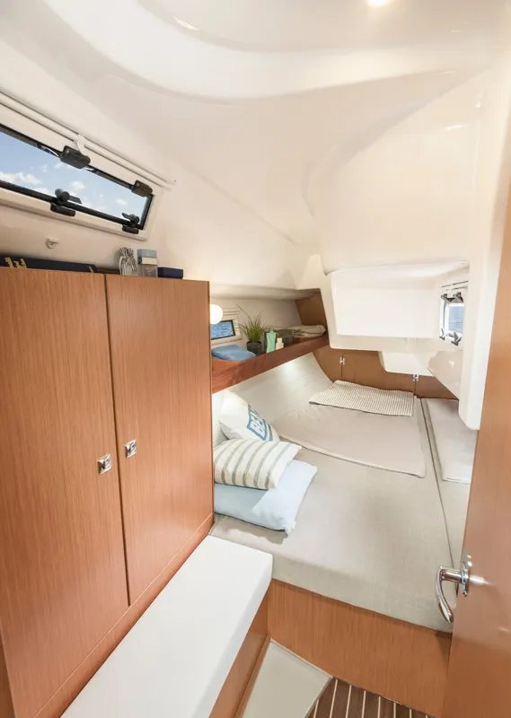 Cabin on Saga, a Bavaria Cruiser 34 sailboat at Zadar, Croatia