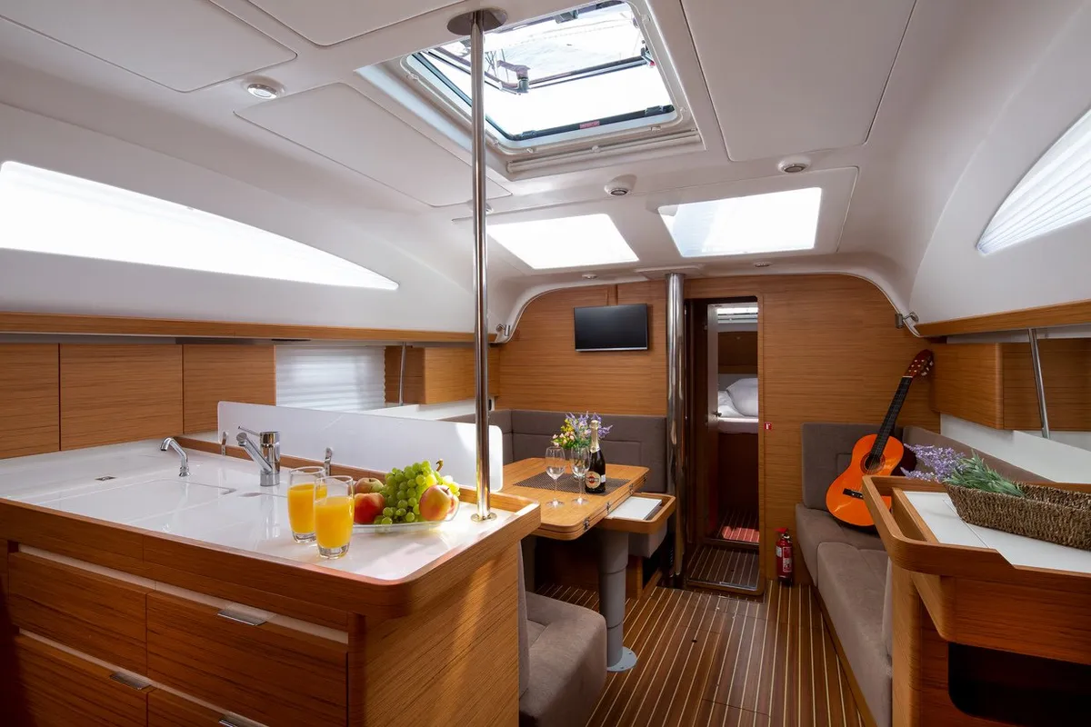 Galley of Vera, a Elan Impression 45 sailboat at Split, Croatia