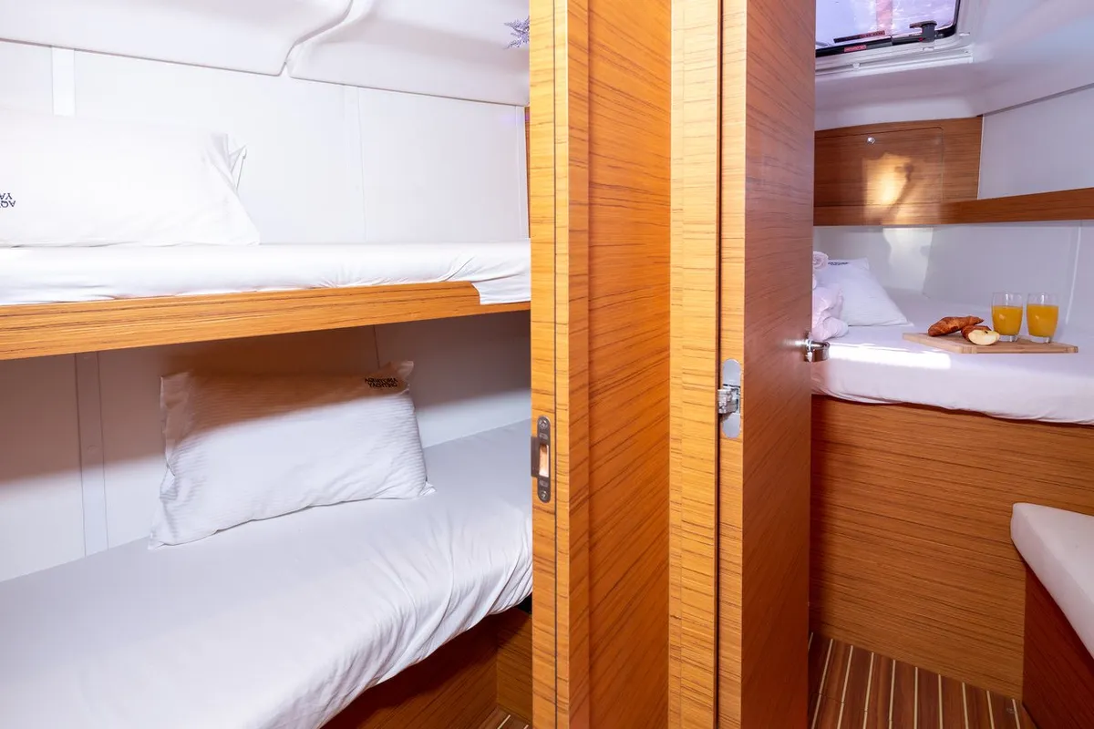 Cabin on Vera, a Elan Impression 45 sailboat at Split, Croatia