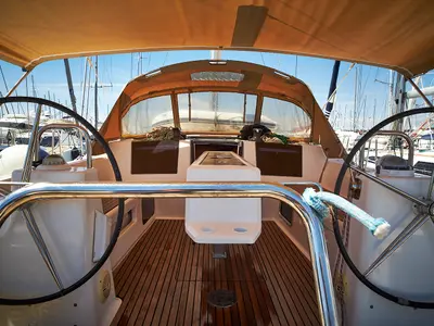 Aruna, a Dufour 460 GL sailboat at Grad Biograd na Moru, Croatia