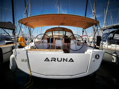 Aruna, a Dufour 460 GL sailboat at Grad Biograd na Moru, Croatia