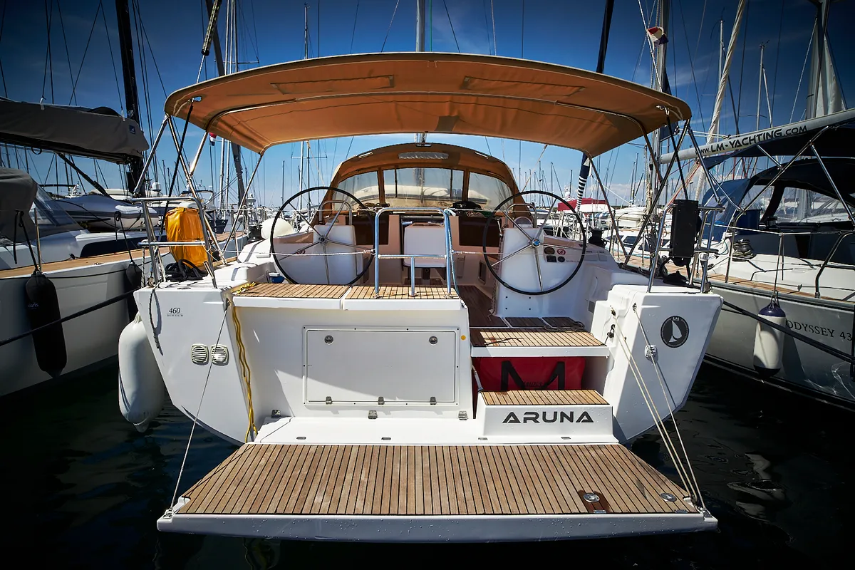 Aruna, a Dufour 460 GL sailboat at Grad Biograd na Moru, Croatia